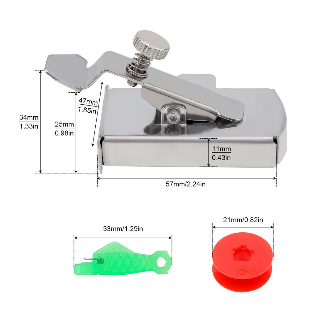 Multi-Piece Sewing Tool Set, Magnetic Guide with Clip, Bobbins, Threaders & Stainless Steel Ruler for Household Sewing Work