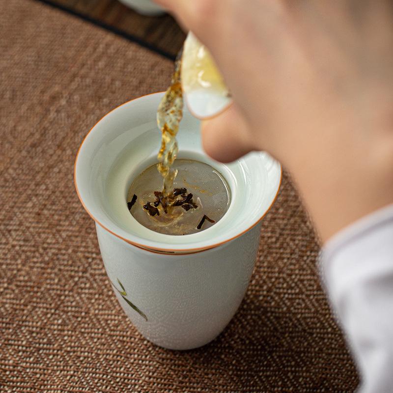 Handmade Ceramic Tea Infuser & Strainer Set