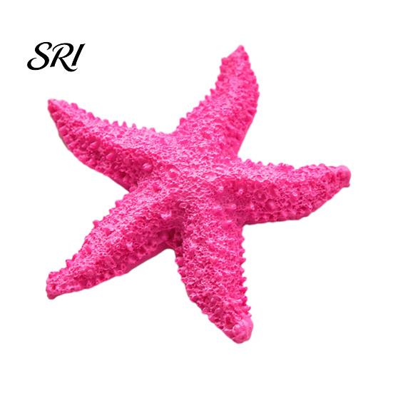 Party Decoration Supplies Starfish Figurine Resin Aquarium Realistic Artificial Waterproof Ornaments Ornament for Fish Tank Home Nautical Decor