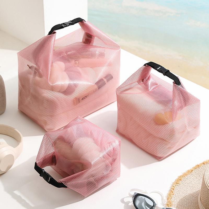 Translucent Waterproof Toiletry Bag Large Capacity Portable Women Cosmetic Pouch for Business Trip Bathroom Use