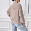 Clipped Cotton Sweater Women's Top Cross-border European and American Women's Clothing Semi-turtleneck Autumn and Winter Bottoming Sweater Pullover 