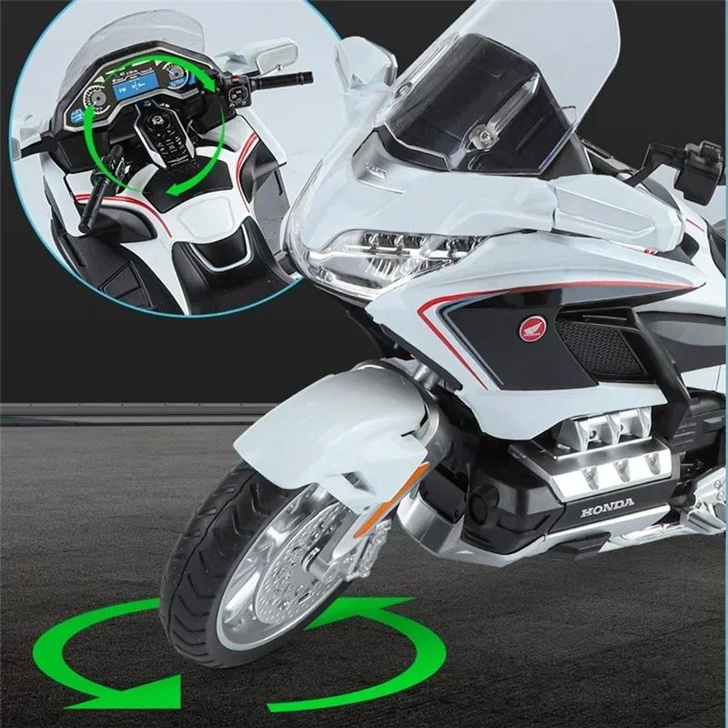 1/11 HONDA Gold Wing GL800 2021 Modello Moto in Lega Diecasts Metallo Moto da Turismo Ricreativo Modello Suono Luci Giocattolo per Bambini Regalo