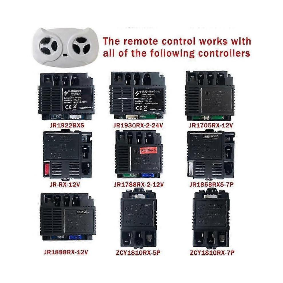SBSG JR1602FCC 2.4G Bluetooth Remote Control for Power Wheels,JR1839FCC White Remote Transmitter for Electric Car Ride On Toy JR1603,JR1810,JR1958,JR1
