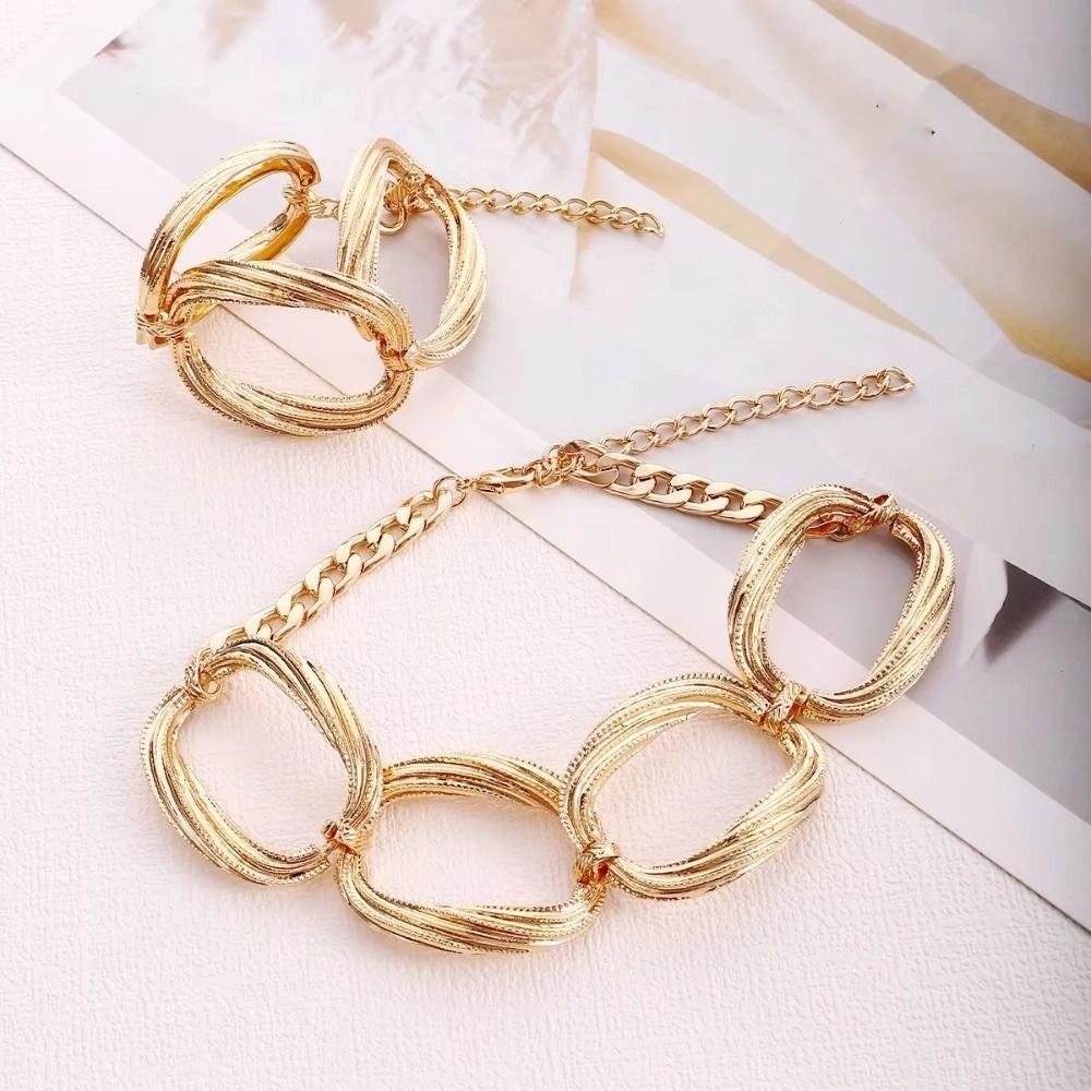 Multi-layer Line Minimalist Jewelry Combo Golden Color Adjustable Bracelet  For Men