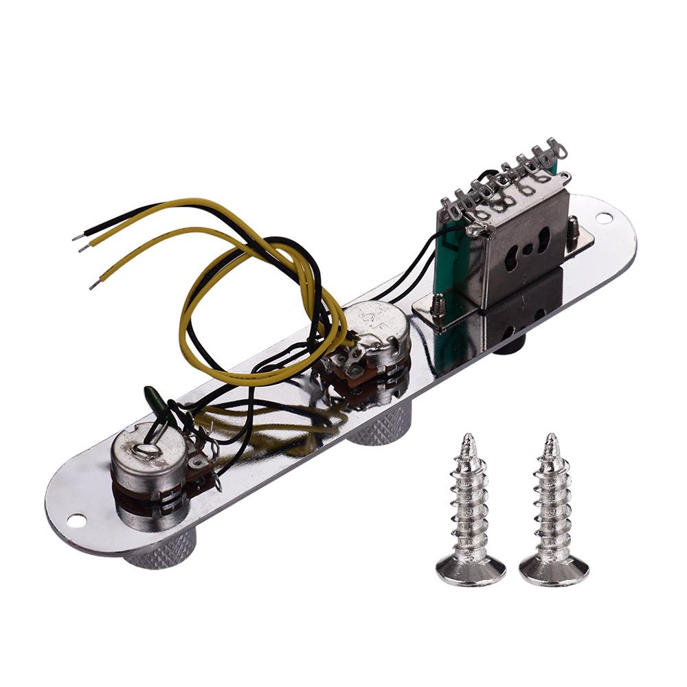 Guitar Control Plate Panel Knobs Replacement for Guitar with caster Metal Control Plate with Knobs