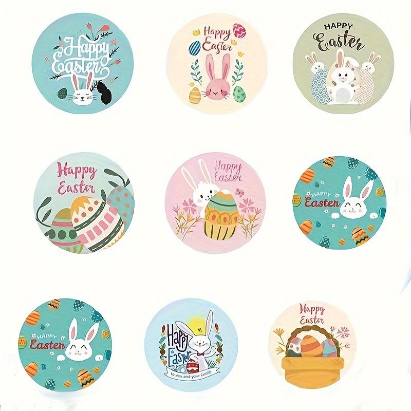 1000pcs/500pcs Easter-Themed Stickers - Self-Adhesive Egg & Bunny Designs for Party Favors, Gift Wrapping & Decorations