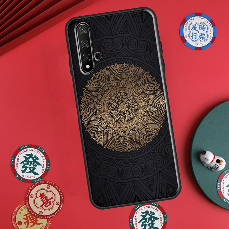 Indian Floral Henna Mandala For Huawei P20 P40 P30 Lite P60 Pro Nova 12s 11i 12i 10 9 SE 5T Y91 Y90 Y60 Y70 Y72 Y61 Case