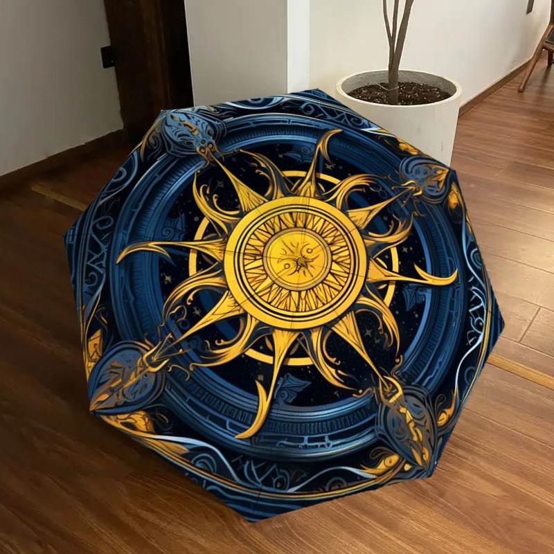 

1pc Celestial Compass Automatic Open/Close Umbrella, Halloween & Gifts - Ideal for Daily, Formal, Party Use, Durable Canopy yy251011025