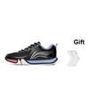 Li-Ning Ground Flying II Lite Comfortable Breathable Low-Top Badminton Shoes Unisex Shoes Black White AYTT003-1