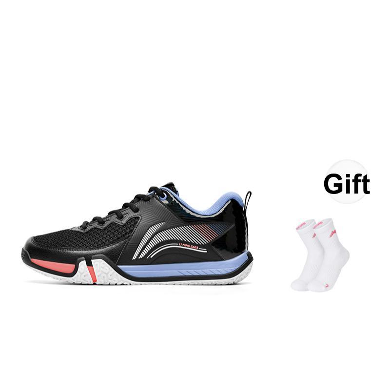 Li-Ning Ground Flying II Lite Comfortable Breathable Low-Top Badminton Shoes Unisex Shoes Black White AYTT003-1