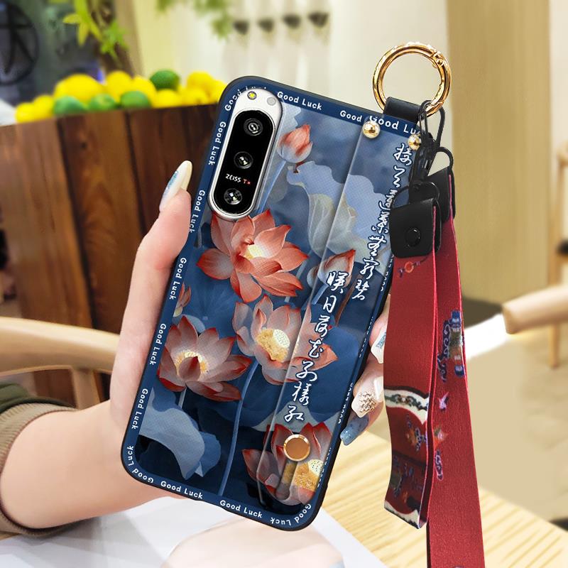 Durable Protective Phone Case For Sony Xperia5 IV Phone Holder Lanyard Shockproof Waterproof Ring Anti-dust Fashion