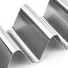 Taco Holder Stand Stainless Steel Tray W-Shaped Taco Holder Kitchen Dining Room Cafeteria Rustproof Taco Holder Space-Saving