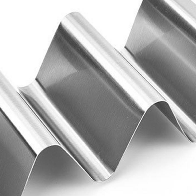 Taco Holder Stand Stainless Steel Tray W-Shaped Taco Holder Kitchen Dining Room Cafeteria Rustproof Taco Holder Space-Saving