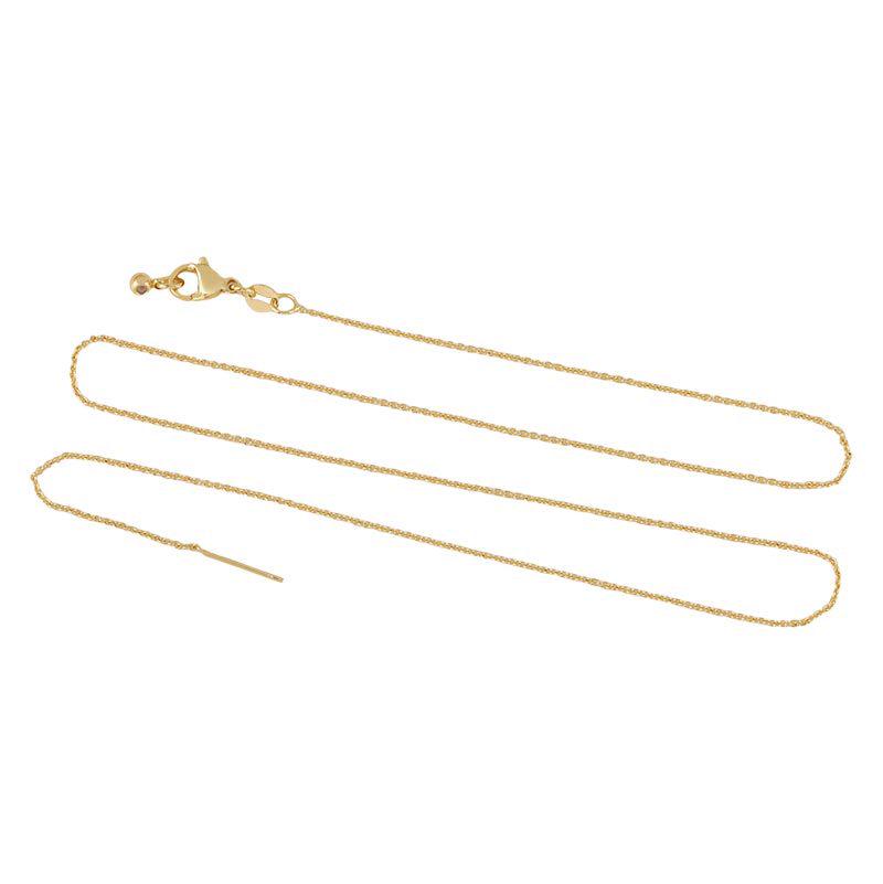 Funkelnde 18 Karat Vergoldete Verstellbare 50 cm Kreuzkette Vielseitige Anstecknadel-Halskette - Handgefertigte DIY-Kette