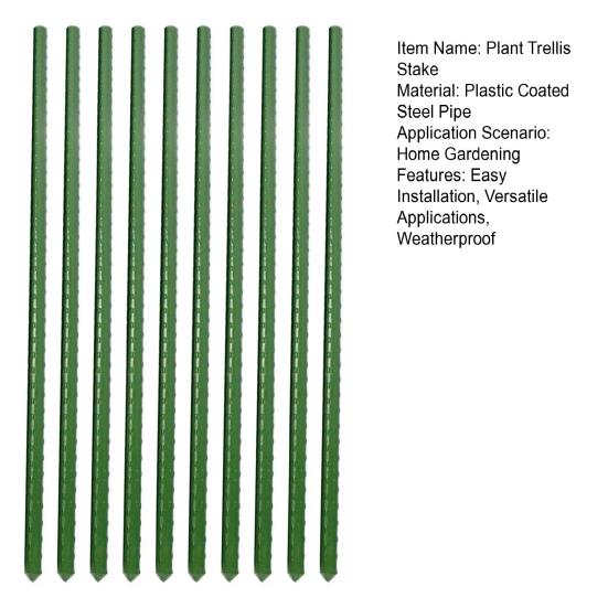 10 ks Tyčky k rostlinám Kovové s plastovým povrchem Podpůrné tyčky k rostlinám