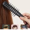 Yousheng Rib Comb Soft Teeth Ergonomics Handle Non-Knotted Professional Salon Curl Hair Black Comb for Home Use