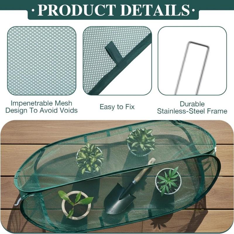 Vegetable Protective Cover Plant Ventilation Bird-Proof Net Garden Vegetable Seedling Protection Cover Gardening Accessories