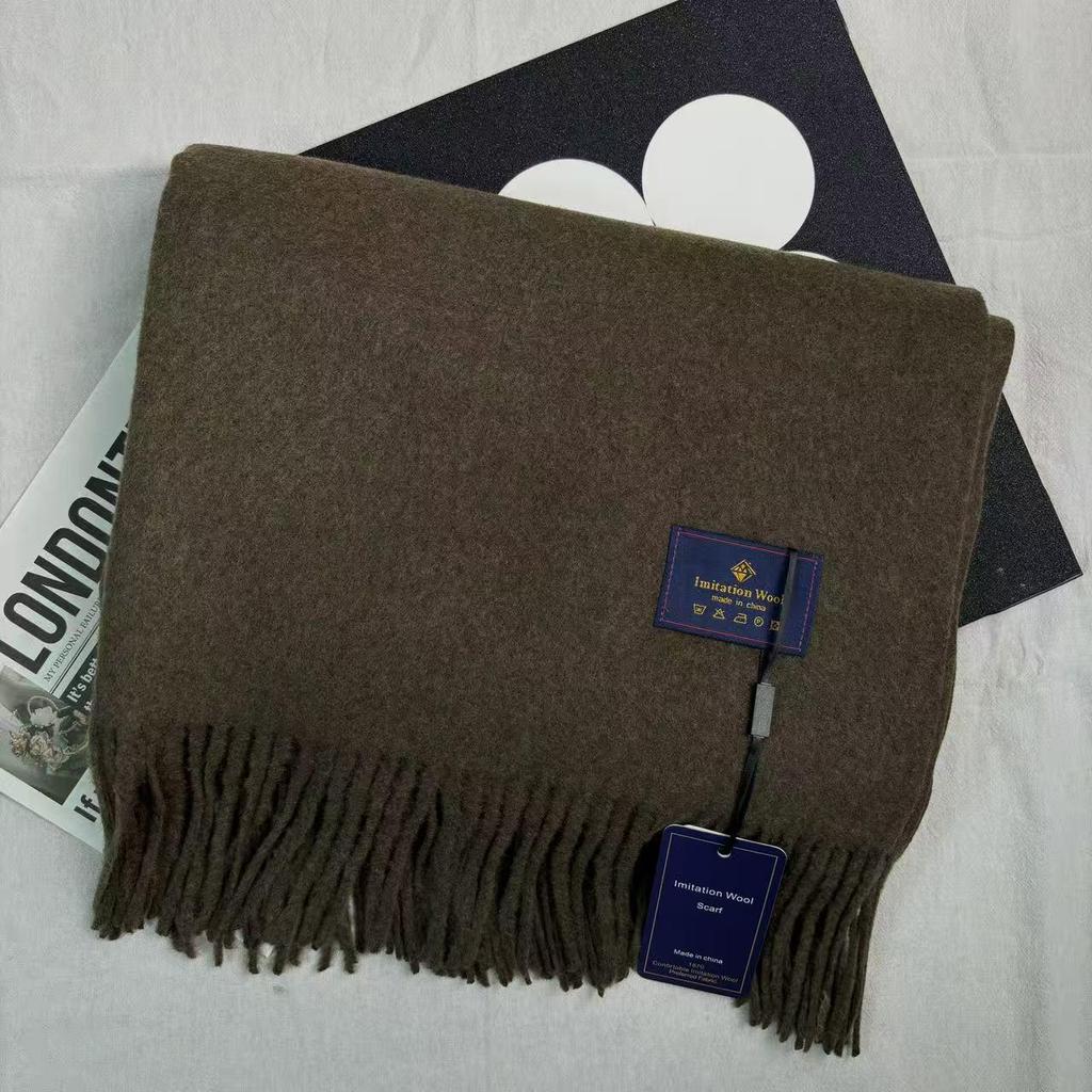 Šarlatově červený zimní dámský šátek a šála z imitace kašmíru - Oboustranný vysoce kvalitní nákrčník Dárek