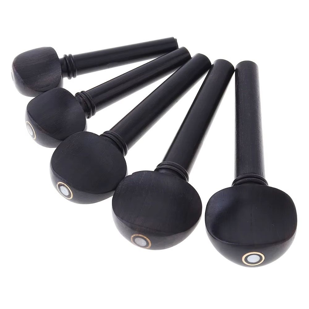 4Pcs Ebony Violin Pegs 5 Different Sizes Violin String Tuners High Quality Violin Tuning Pegs