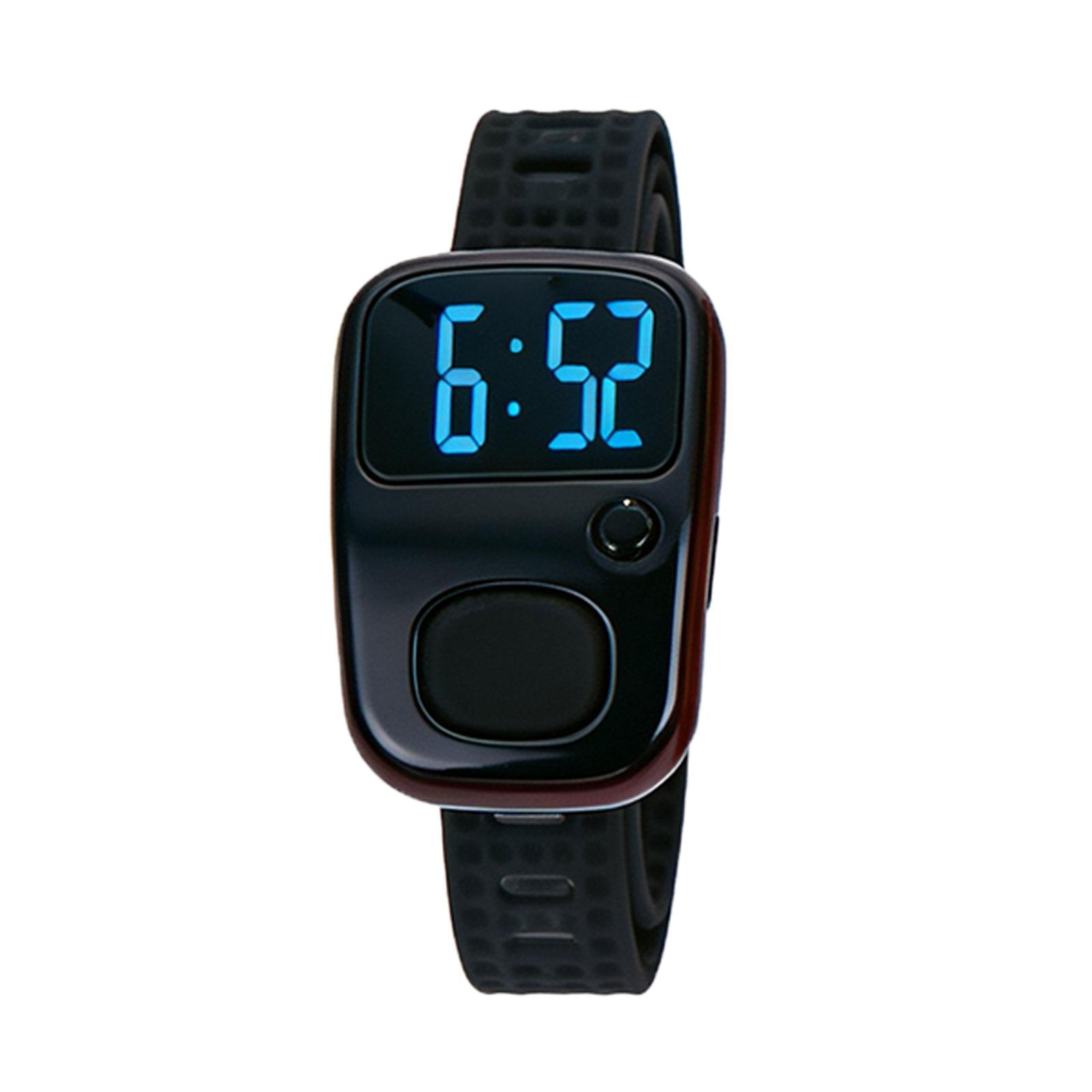 

Flip Design LED Screen Rechargeable Digital Counter with Timer Silicone Strap Comfort Fit for Industrial Counting Use чорний