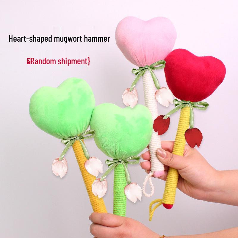 Brocade Tulip Mugwort Health Hammer: Exquisite Meridian Massage Hammer, Perfect Gift for Girls.