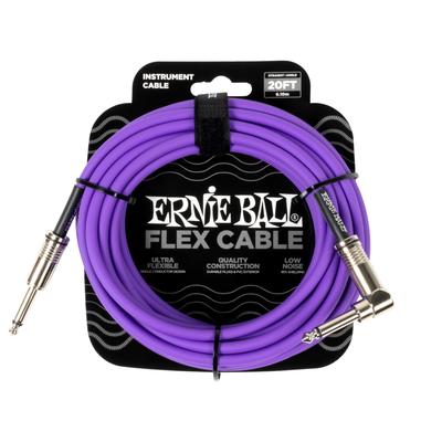 Originales Ernie Ball 6466 20ft Flex Instrumentenkabel Lila, 6,09m, S-L Typ,