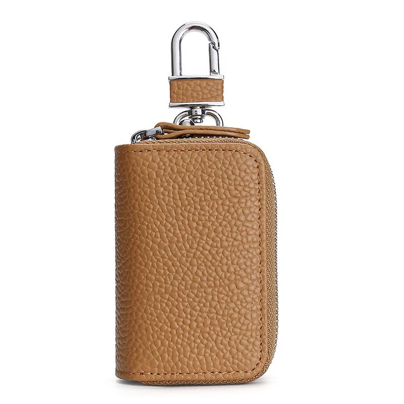 General Motors Multifunctional Leather Car Key Case with Dual Zippers