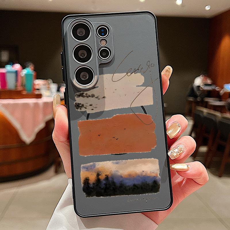 Watercolor Spots Print Case For Samsung S26 Ultra S25 FE S24 S24 Plus A57 A37 A17 A56 A36 A16 A55 A35 A15 A54 5G Magnetic Hybrid TPU+PC Matte Cover