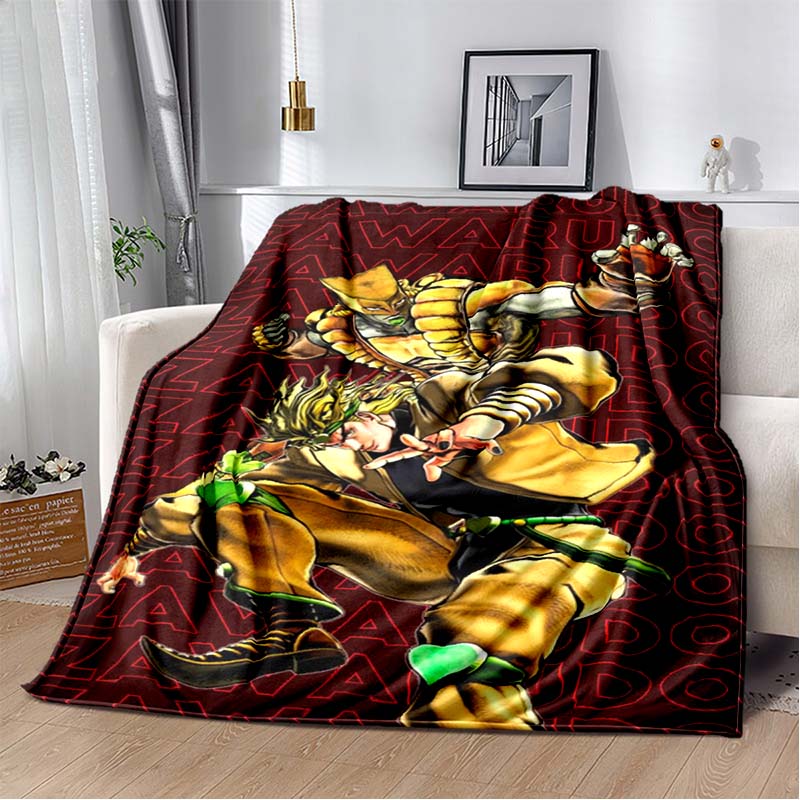 3D Cartoon Anime J-JoJo's Bizarre Adventure Bedruckte Decke Haus Sofa Bettbezug Wohnzimmer Schlafzimmer Dekoration Warme Weiche Decke