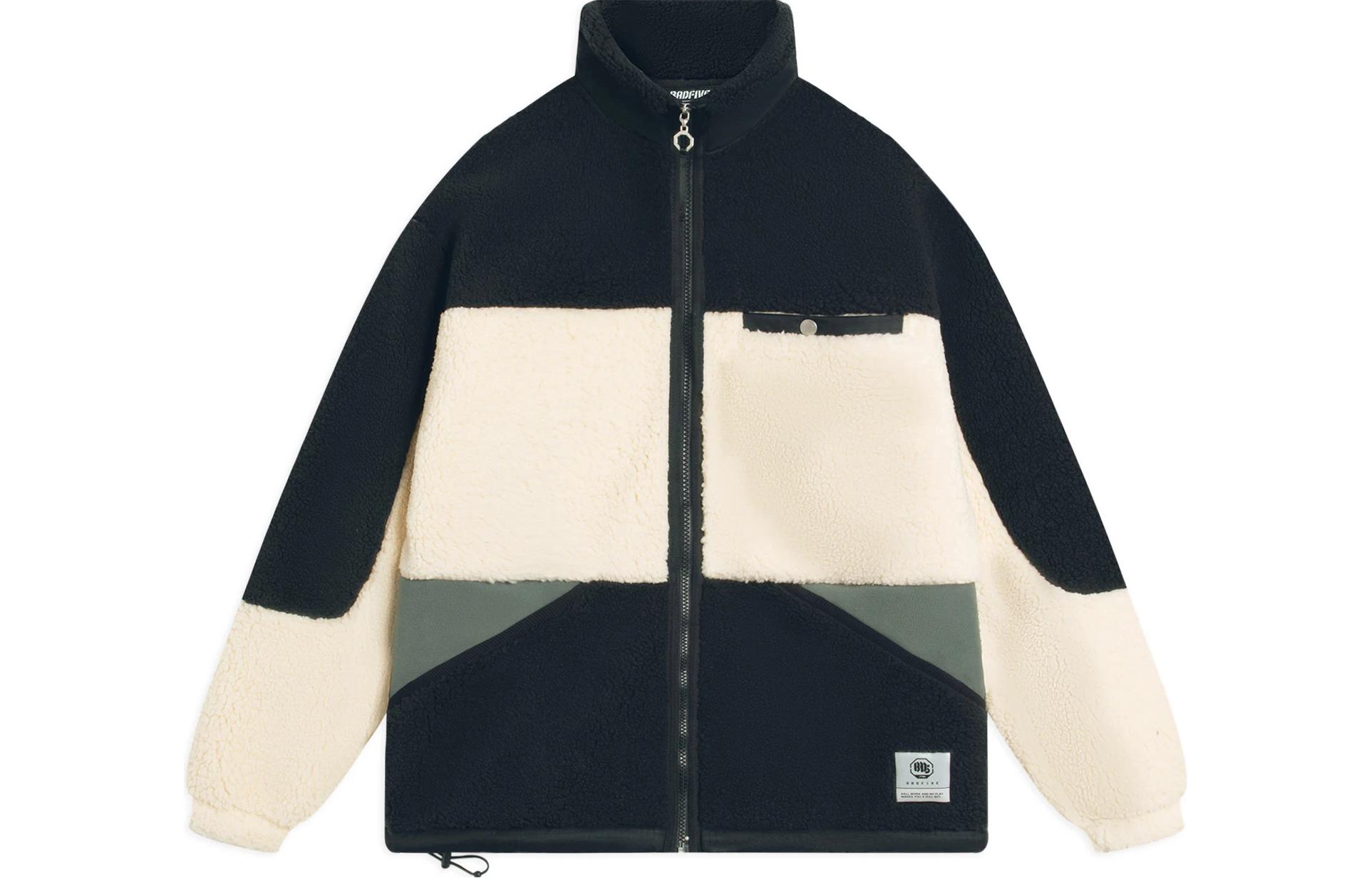 Li Ning Badfive Fleece Lined Sherpa Coat With Temperature Locking Quick Warm Thermal Sportswear Jacket Men s White AFDSA71-3 L