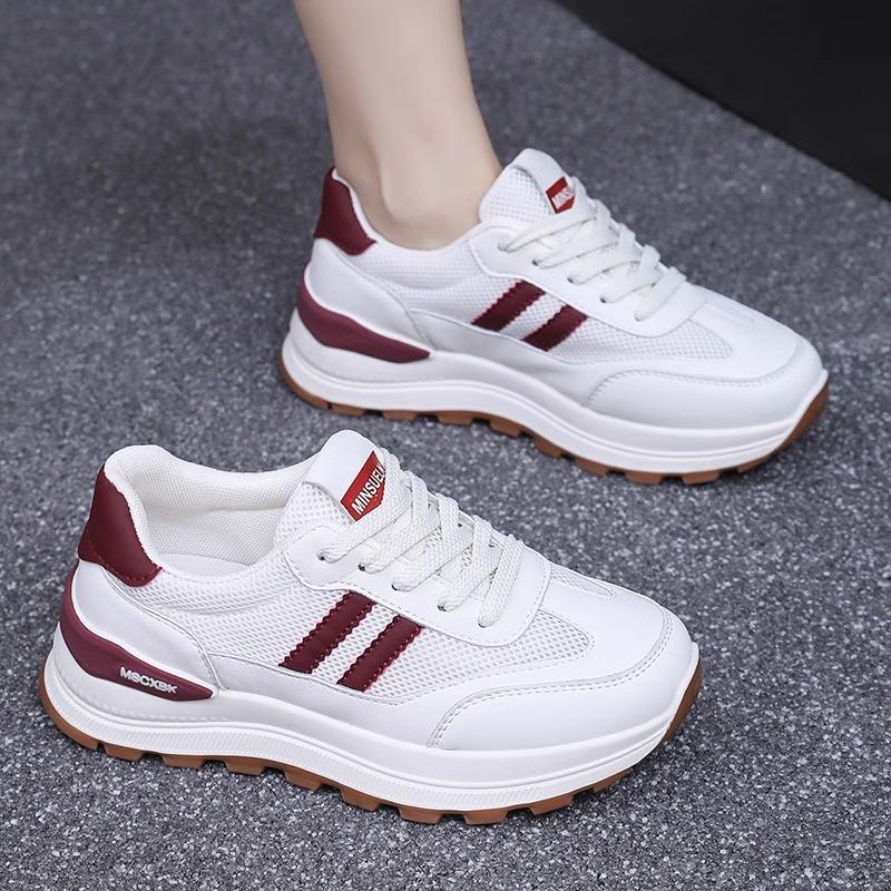 Mesh Breathable Women's Shoes Sneakers Women's Light and Fashionable 2025 Spring New Dad Heightening Ins Board Shoes