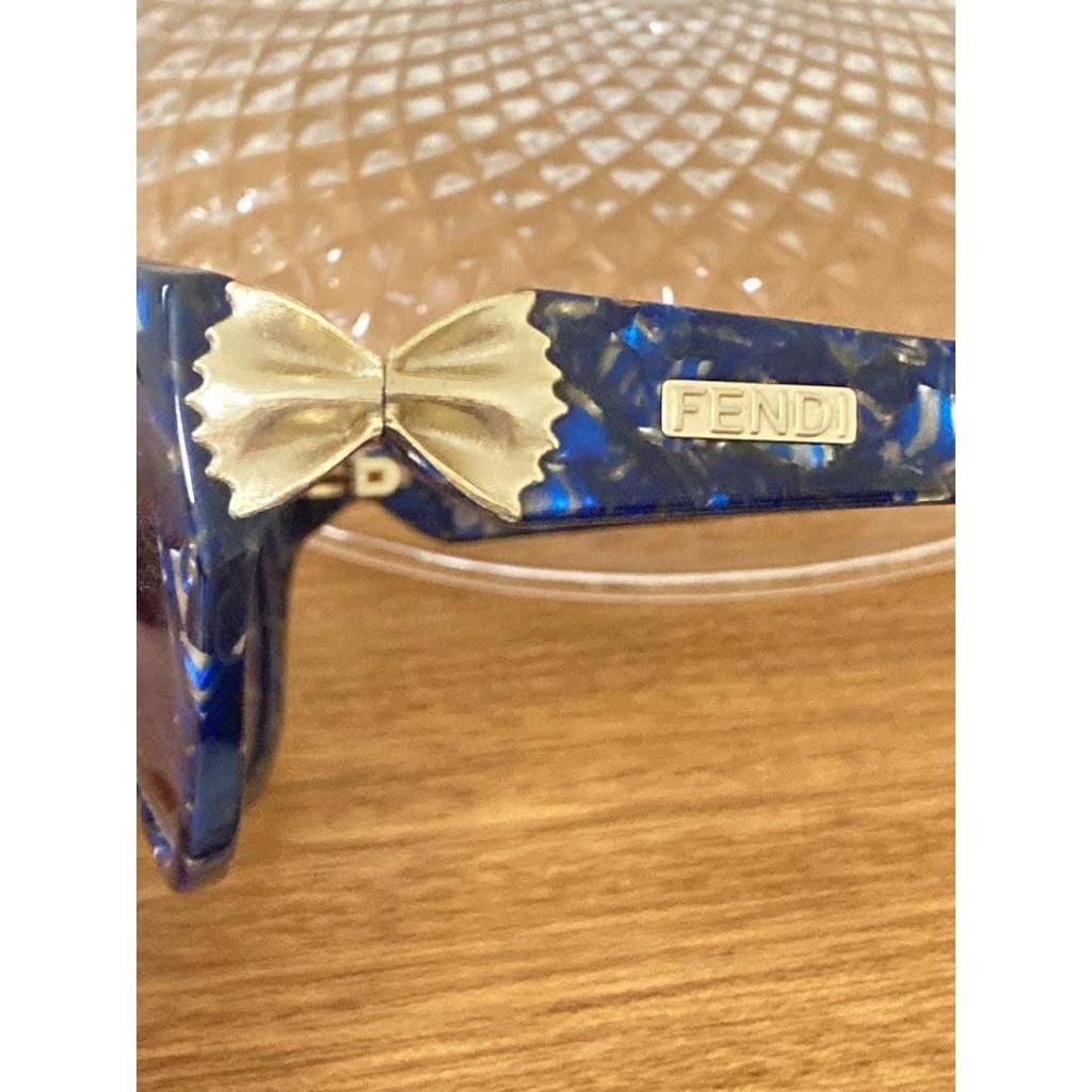 Used [Rare] FENDI Sunglasses Lapis lazuli style ribbon