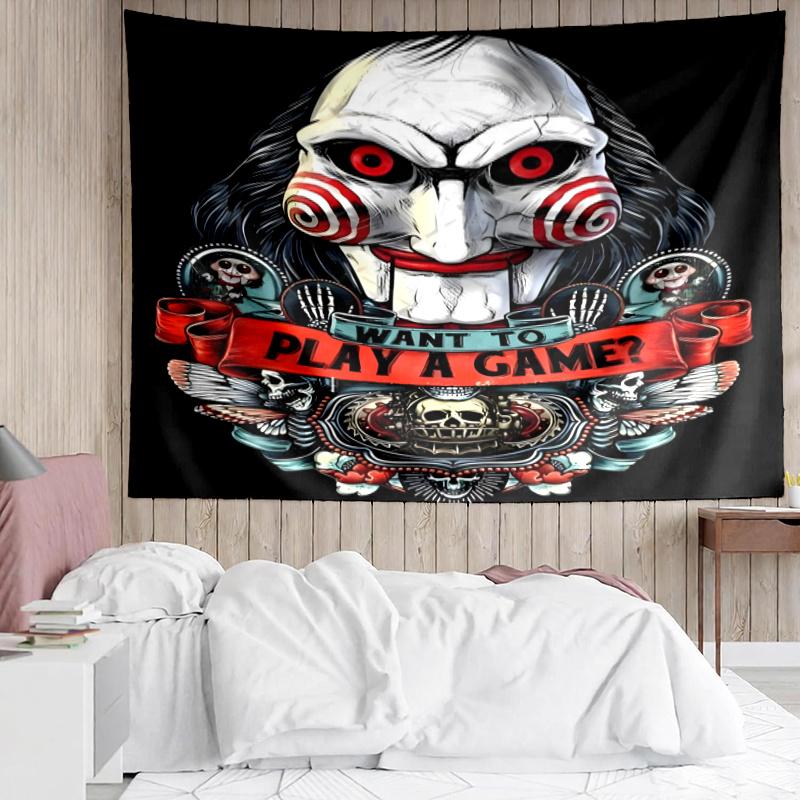 Saw Movie Wall Hanging Tapestry Wall Cloth Tapestries Decor Wall Bedroom Decoration