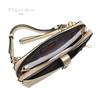 Pisoraro Wallet Shoulder Bag with Smartphone PR184 GOLD Storage, Crossbody, Gold, Multifunctional,