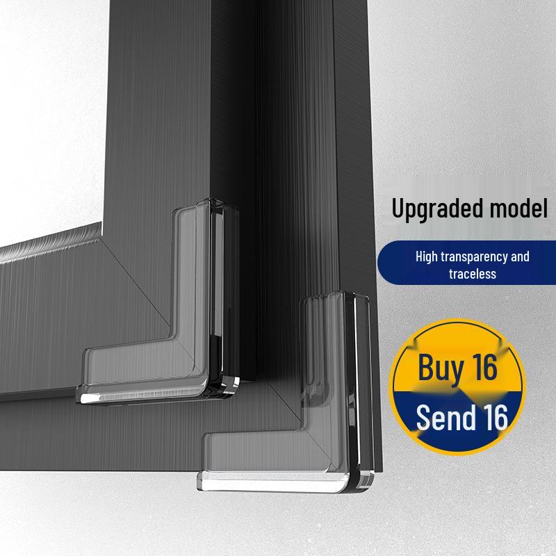 Aluminum Window Anti-Collision Corner Protector - Silicone Safety Sleeve for Inward Opening Windows