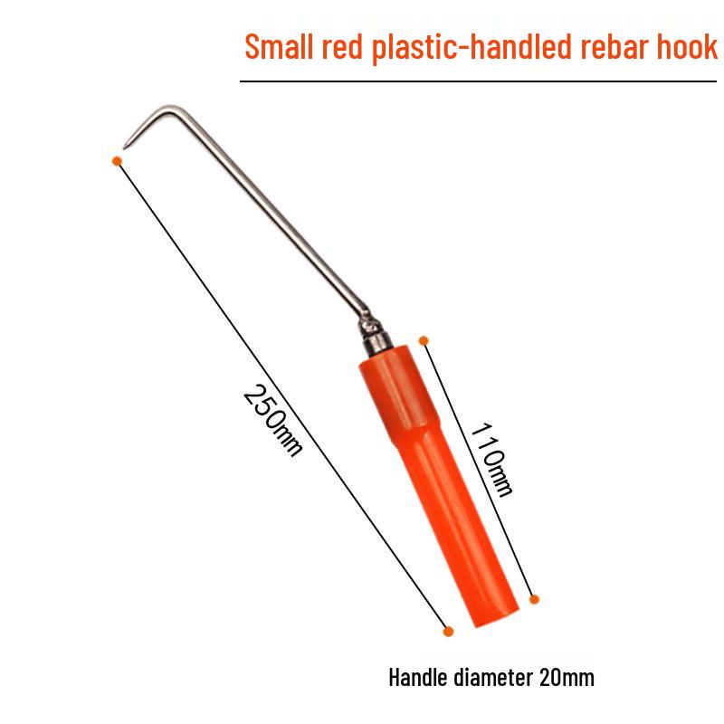 Stainless Steel Rebar Tying Hook with Plastic Handle for Wire Tying