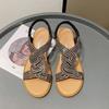 Fashion 2025 Summer Women's Sandals Women Fashion Casual Roman Shoes New Designer Platform Sandal Female Solid Color Crystal Sandalias