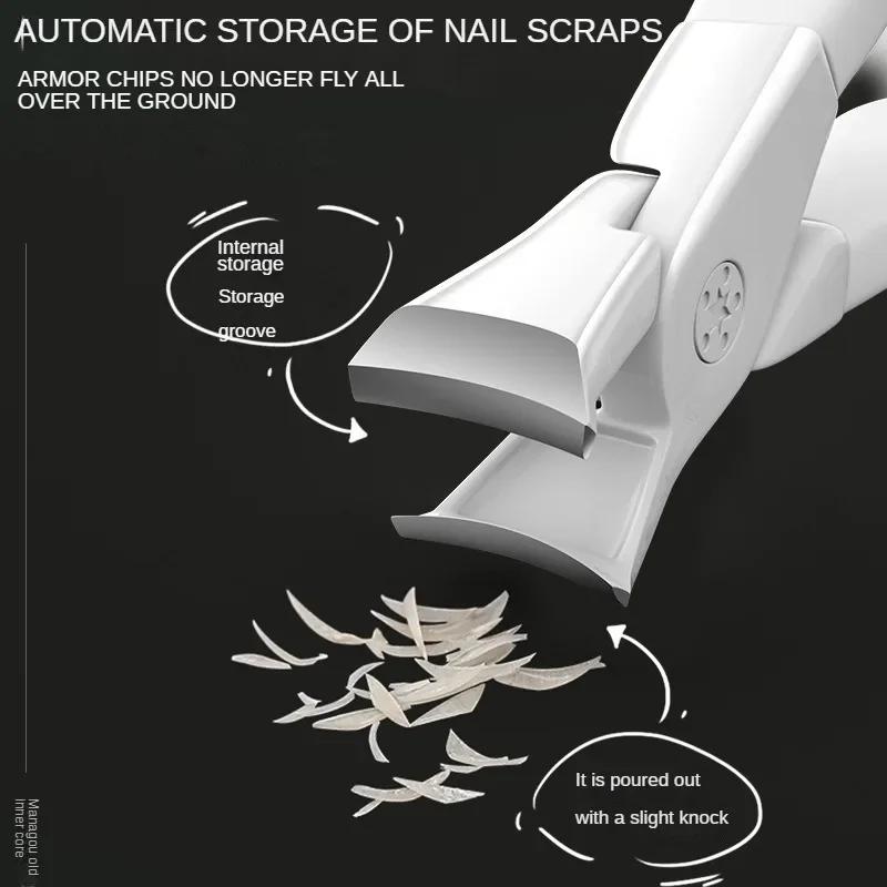 Coupe-ongles pour ongles épais Acier inoxydable Mâchoire large Coupe-ongles Manucure Pédicure Outils