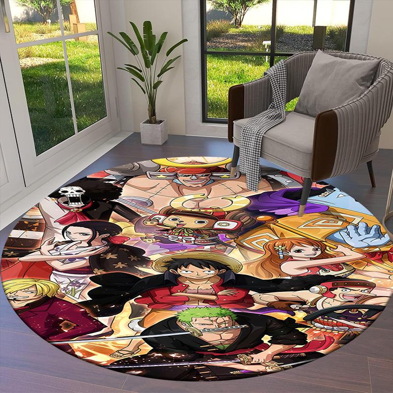 One Piece Round Area Rug Carpet Rug For Living Room Bedroom Sofa Playroom Decor Nonslip Floor Mat