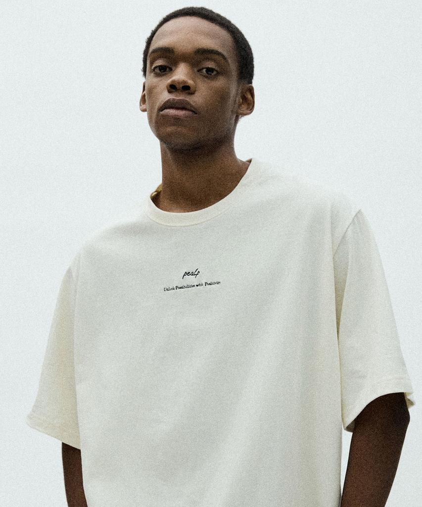 Pilpeu Slogan Over T-Shirt (Cream)