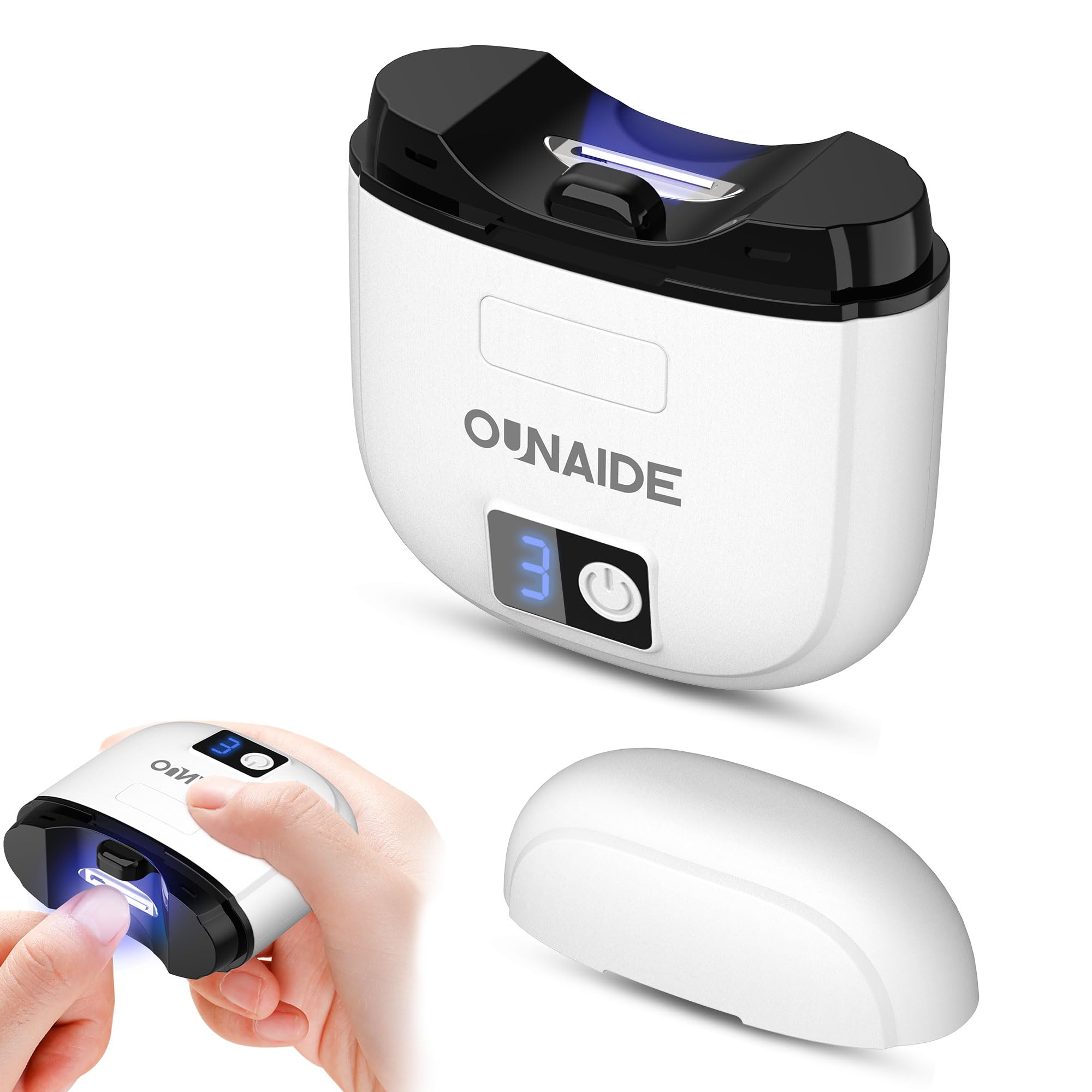 

Последняя модель Электрический Ноготь Ноготь Ноготь Безопасный Предотвращает Ноготь Ноготь 3 Светодиода Пыль Тихий Легкий Идеально подходит для и Идеальный подарок для Всего Инструкции белый