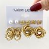 Modyle Vintage Pearl Butterfly Leopard Acrylic Earring Set For Women Girls Heart Earrings Elegant Wedding Party Jewellery