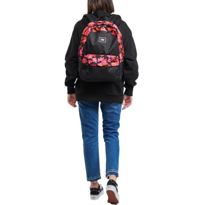 Vans Floral Print Hoodie With Long Sleeves Women Tops Black VN0A5LK2BLK
