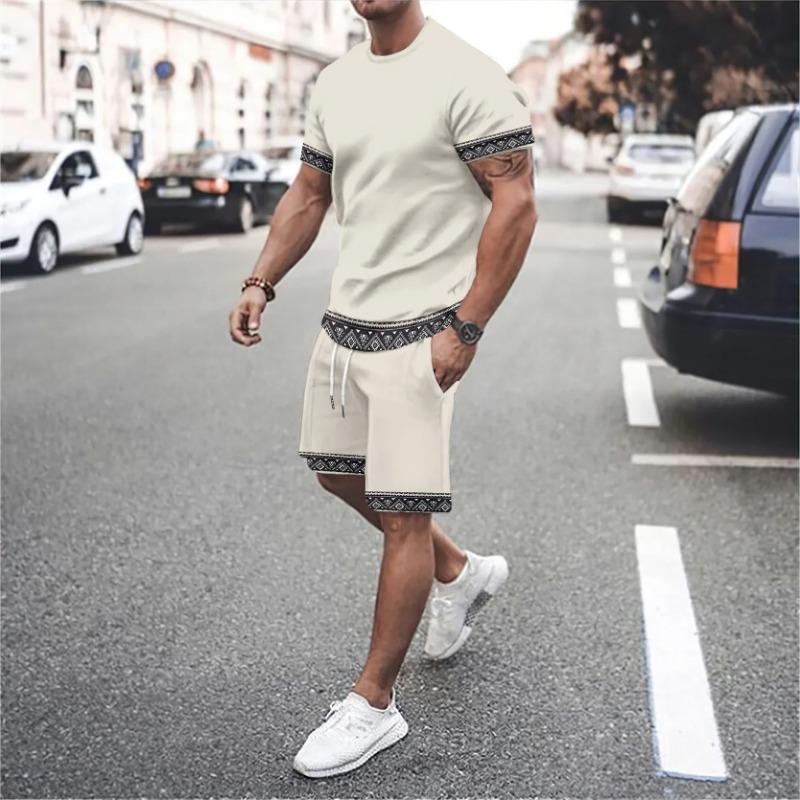Summer Boy's T-Shirts Sets Fashion Digital Printing Casual Sports breathable shorts set Oversized Clothing Children's set Tees Beach Wear