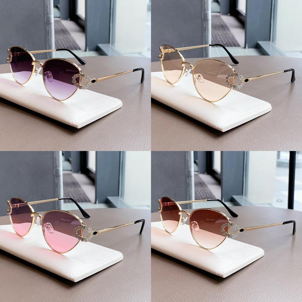 Womens Cat Eye Metal Sunglasses With Pc Lenses And Uv400 For Summer Outings