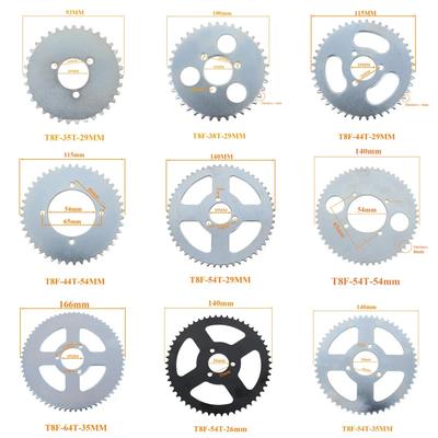 35 38 44 54 64 74 Tooth 44T 54T 64T 74T T8F 35MM Rear Sprocket Mini Moto ATV Quad Dirt Pit Pocket Bike Cross 47cc 49cc Parts