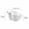 Cage Accessories Bird Shaped Ceramic Pet Bowl Anti-Tip Large Capacity Hamster Food Bowl Smooth Feeding Cup Pet Feeding