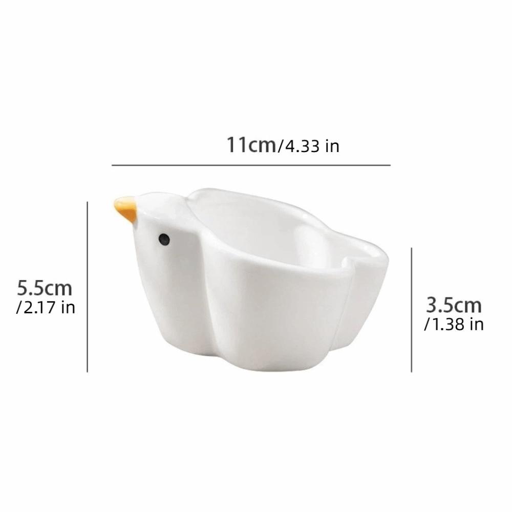 Cage Accessories Bird Shaped Ceramic Pet Bowl Anti-Tip Large Capacity Hamster Food Bowl Smooth Feeding Cup Pet Feeding