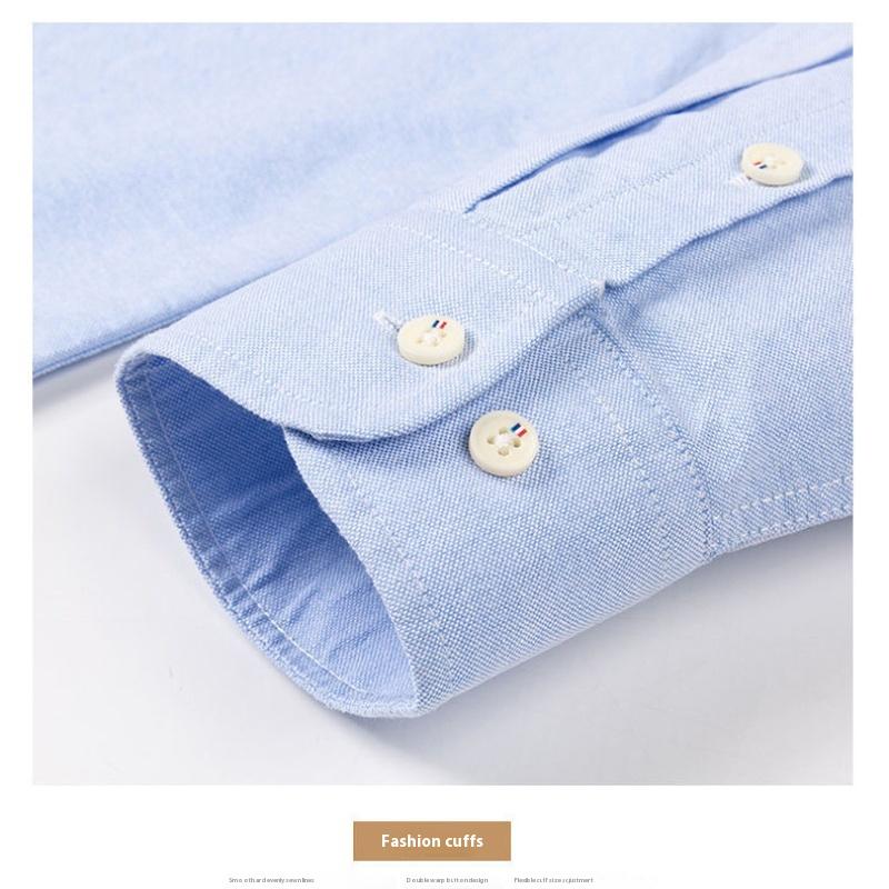 Cozy Up  Men's Banded Collar Shirts Wrinkle Free Long Sleeve Mandarin Collar Button Down Shirt