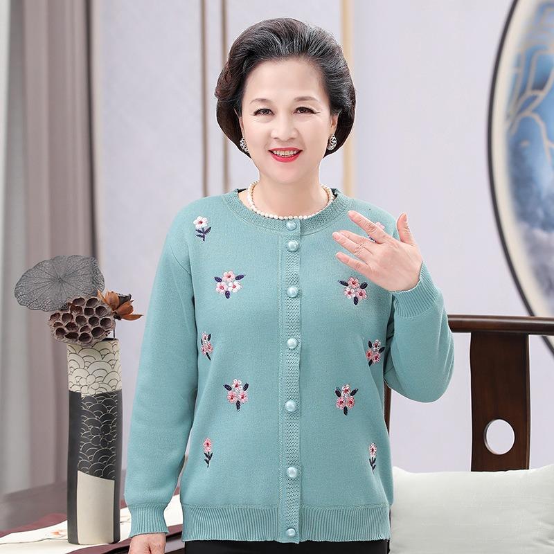 

Women s thermal underwear top autumn and winter sweater piled thickened old lady cardigan jacket 4XL (recommended 145-80 kg) озеро синий